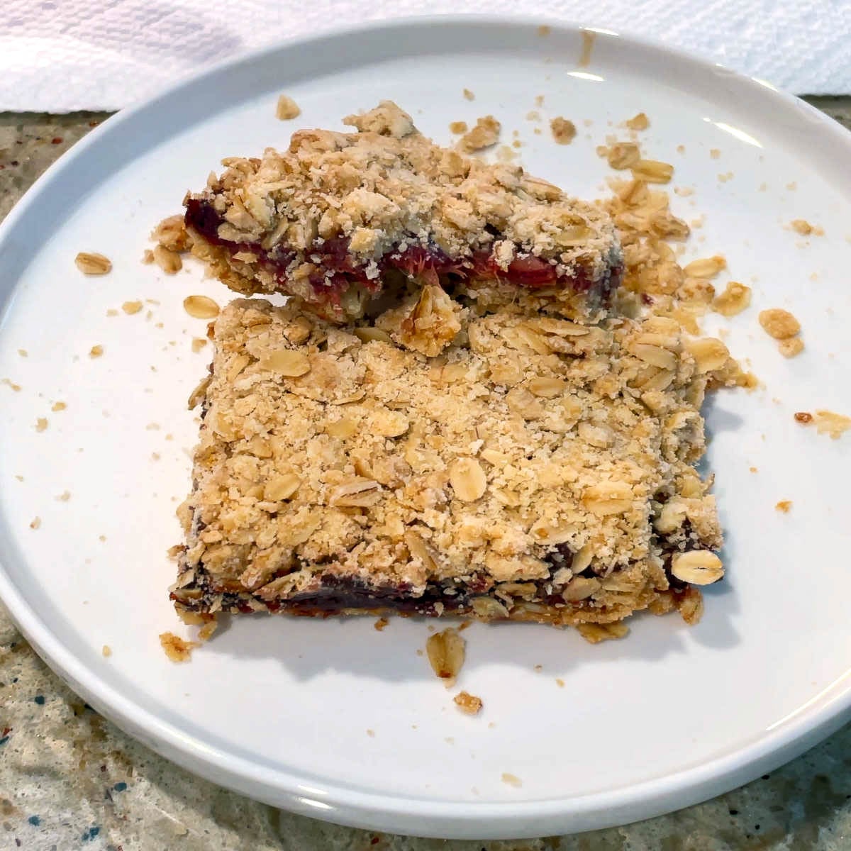 date bars on a plate