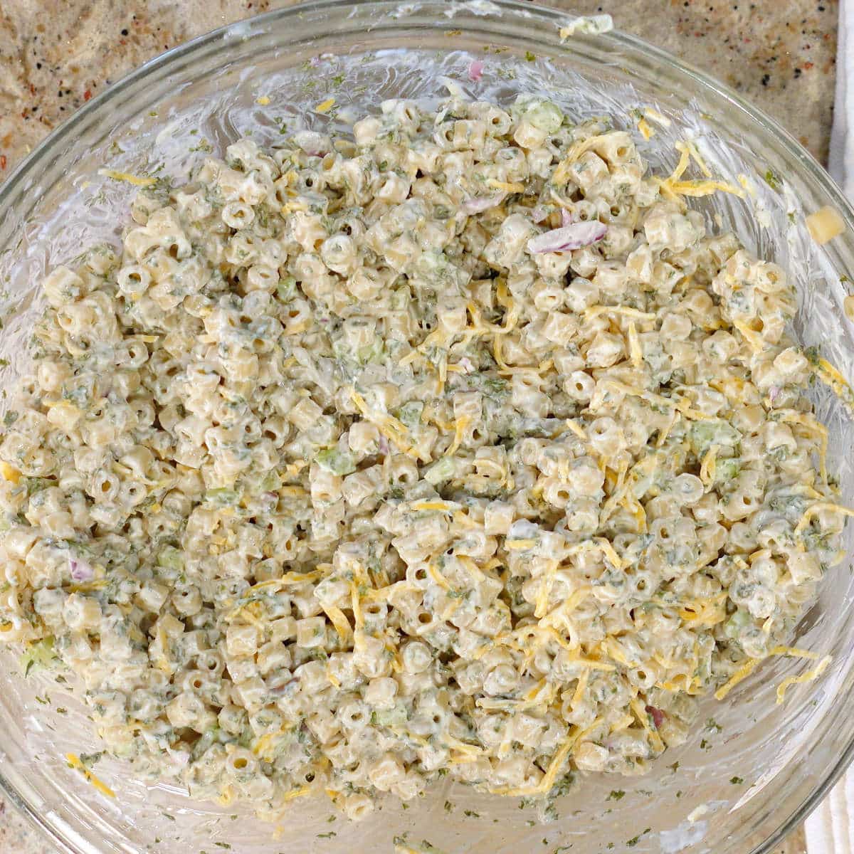 creamy ranch macaroni salad