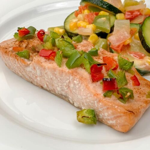 Confetti Salmon Steaks