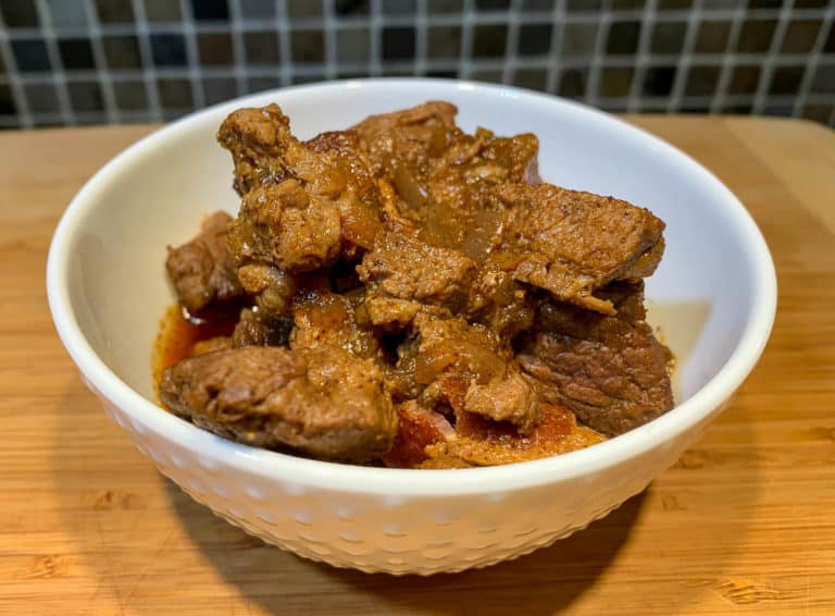 delicious tex-mex chili in white bowl