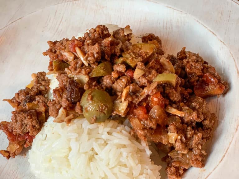easy beef picadillo