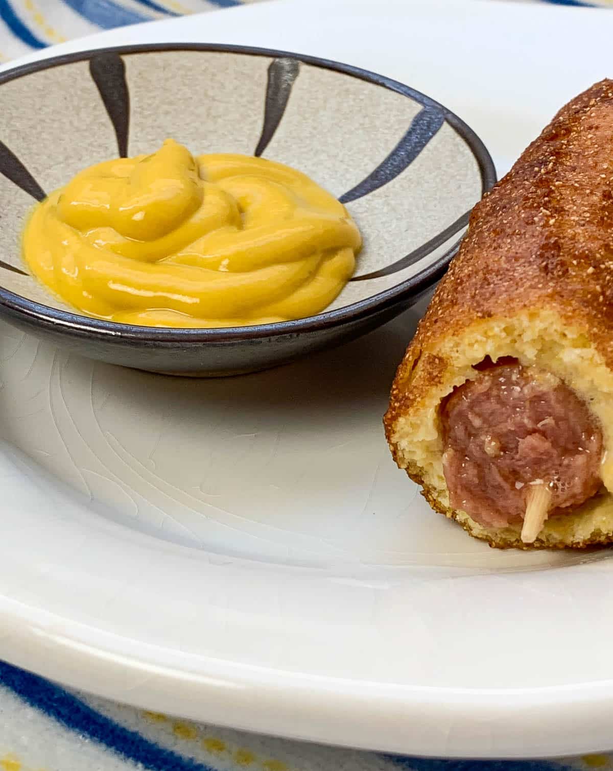 copycat disneyland corndogs with mustard