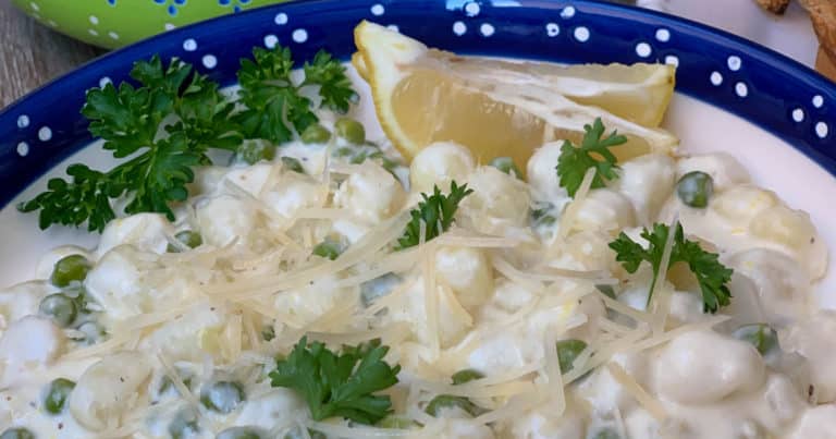 gnocchi with peas and lemon cream sauce