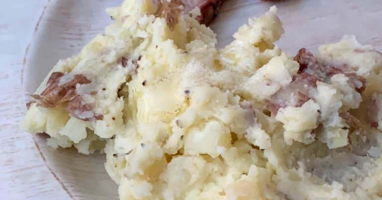 skin on mashed potatoes
