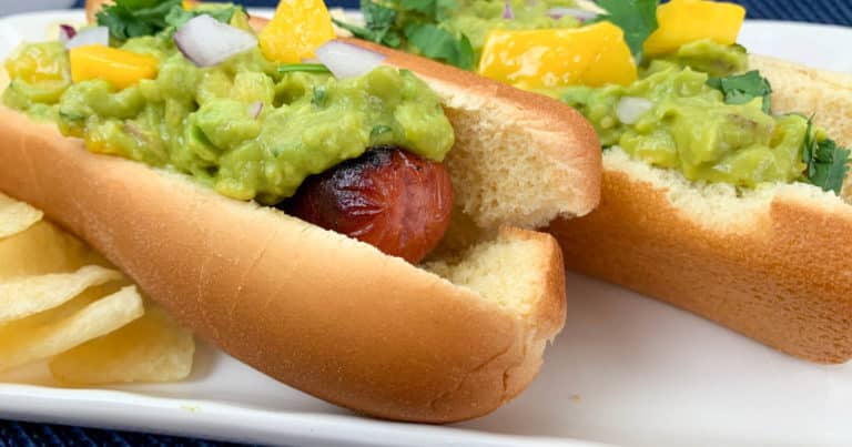 spicy guacamole hot dog