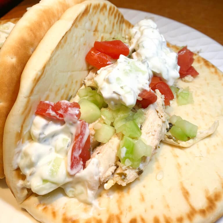 Grilled Chicken Gyros with Tzatziki Sauce