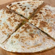 quartered quesadilla