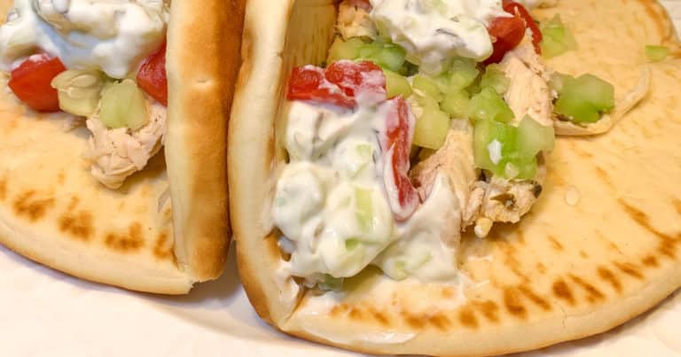 Grilled Chicken Gyros with Tzatziki Sauce
