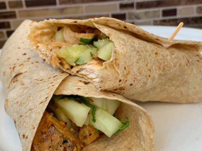 simple thai chicken wraps