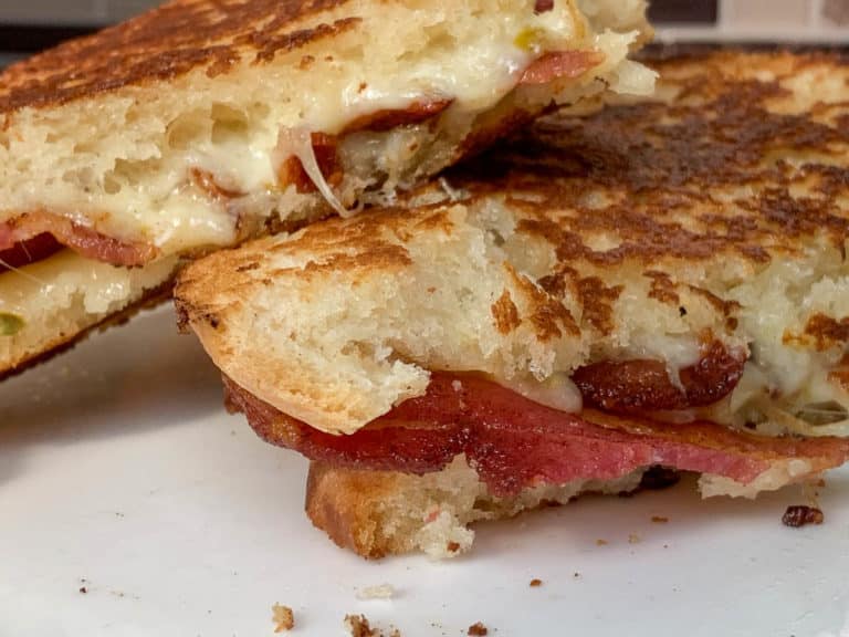 spicy bacon grilled cheese sandwich