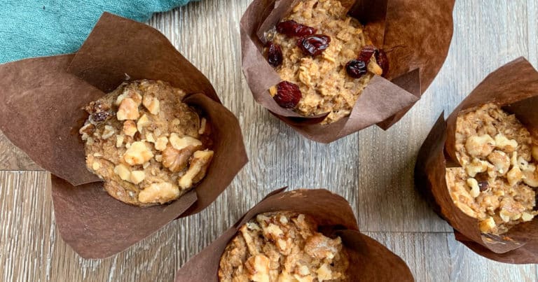 apple cinnamon oatmeal muffins