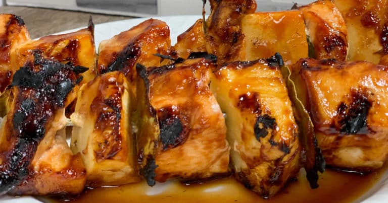 bbq chicken pineapple kabobs
