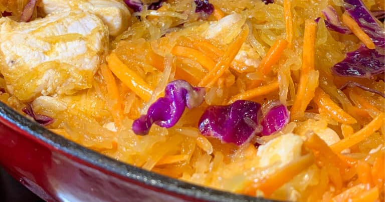 buffalo chicken spaghetti squash
