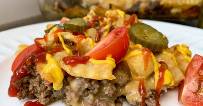 cheeseburger and fries casserole