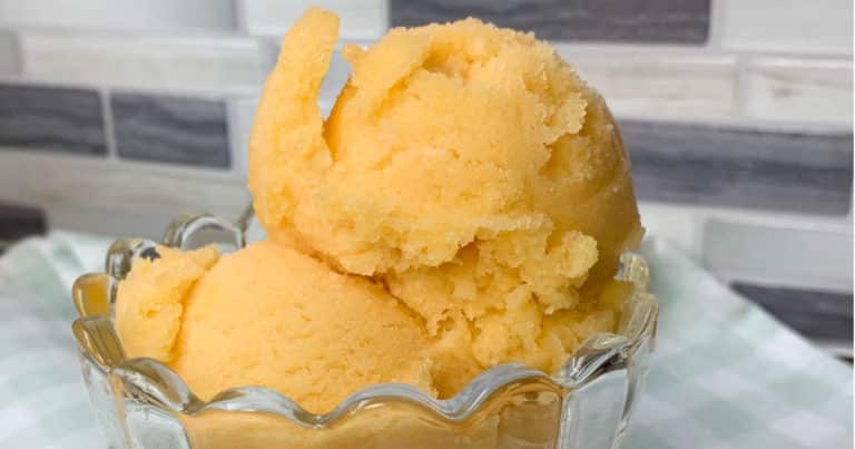 easy homemade peach sorbet