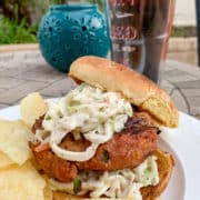 turkey burgers with ranch slaw