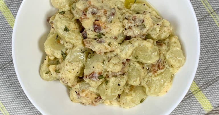 creamy gnocchi with bacon
