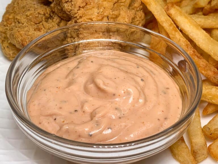 cane's dipping sauce with chicken and fries