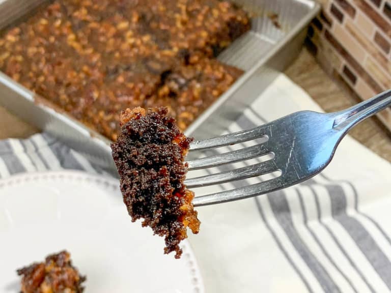 brownie on a fork