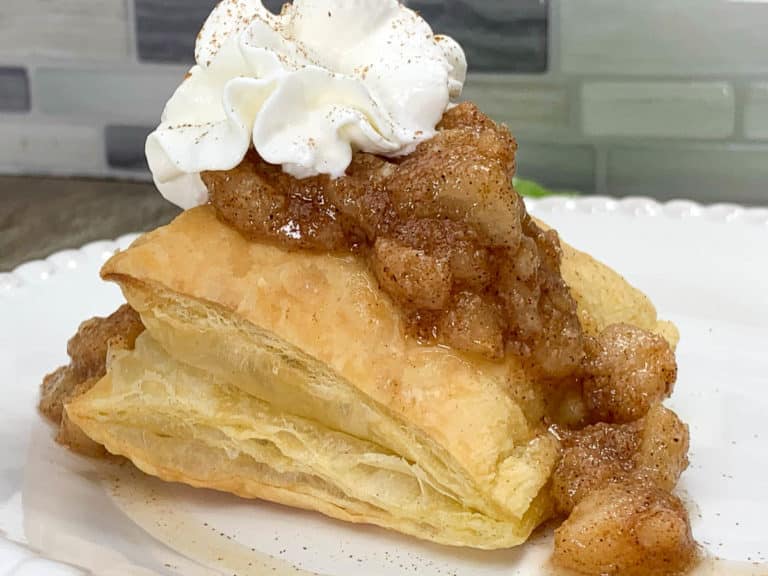 pear compote on pastry shell
