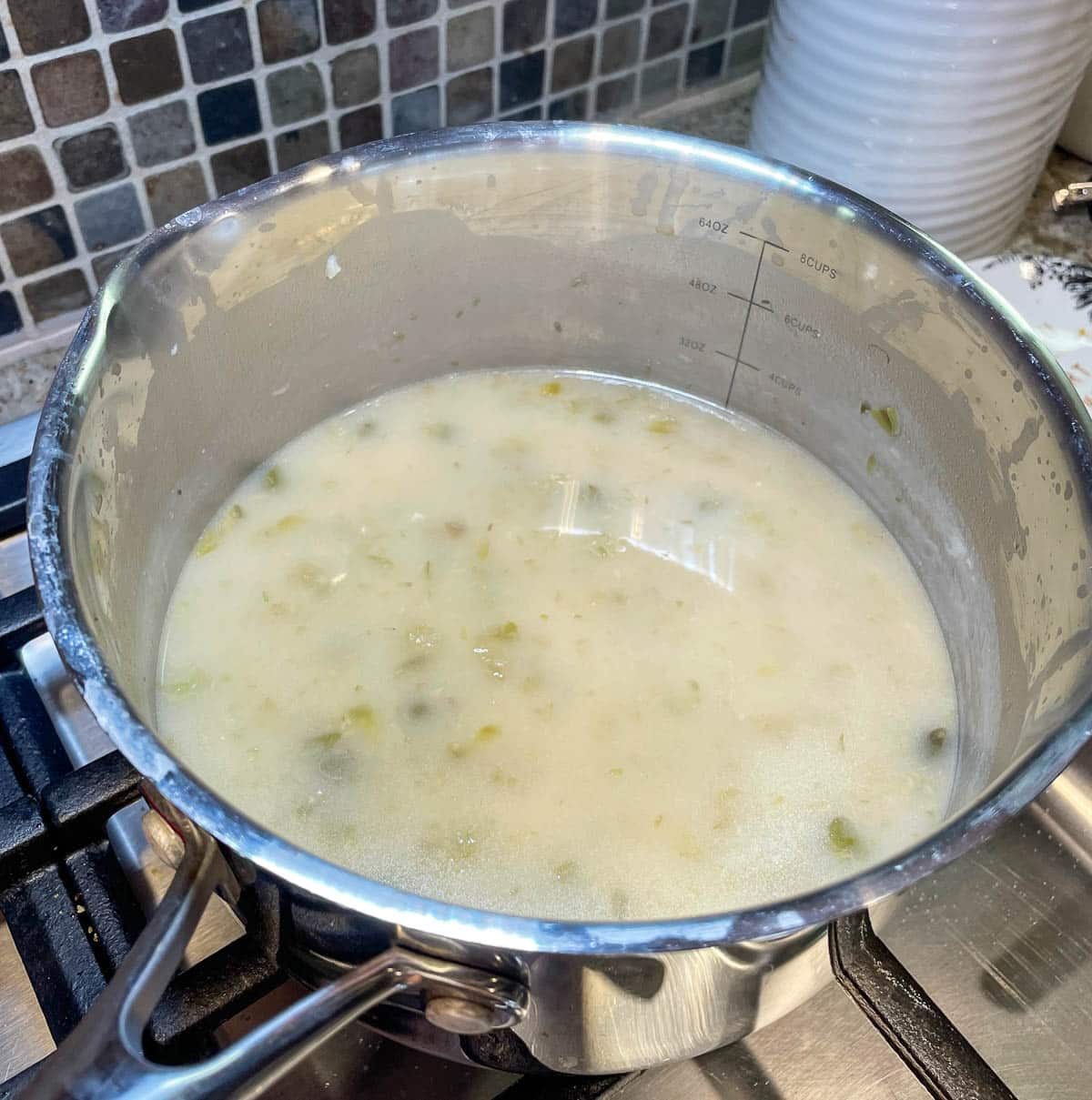 lemon and capers sauce in a saucepan