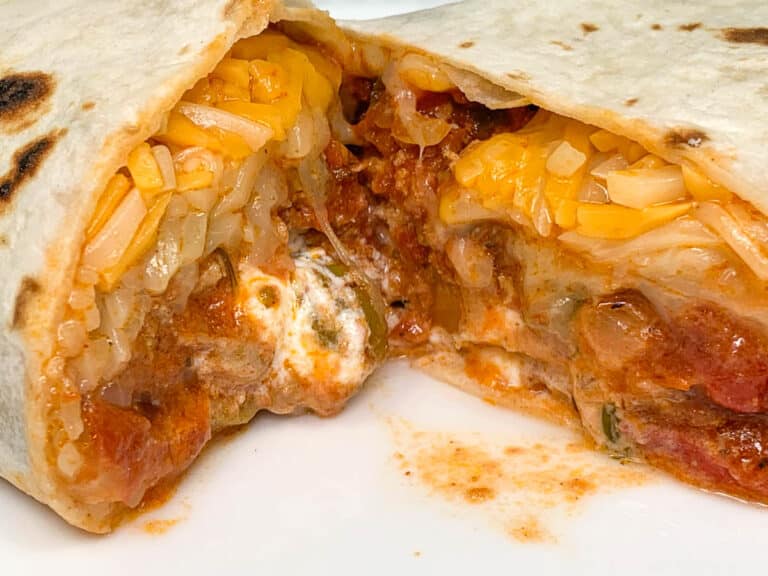 turkey chili burrito