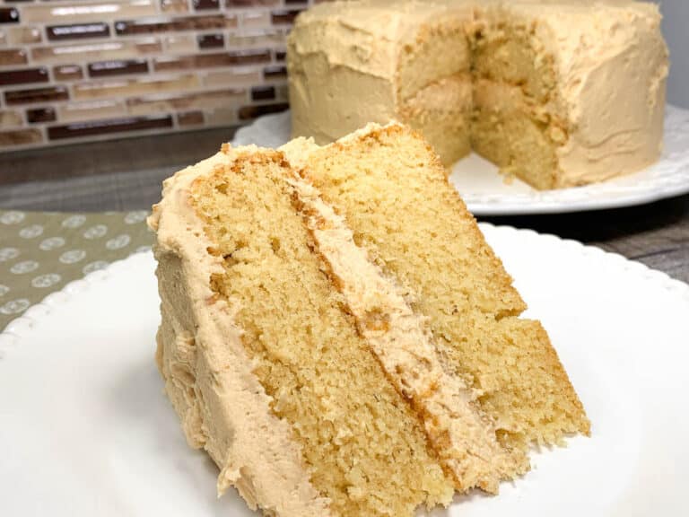 slice of peanut butter cake