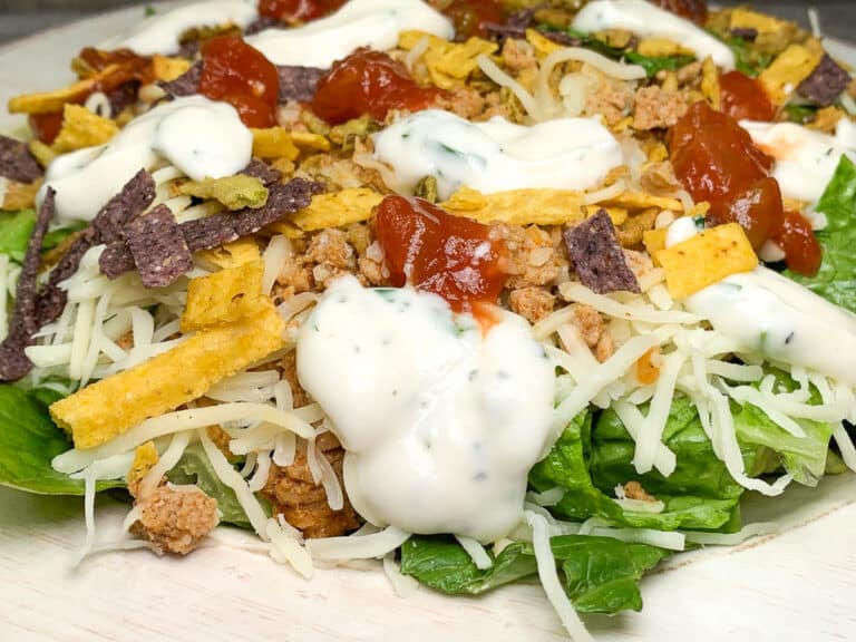 delicious ranch dressing on taco salad