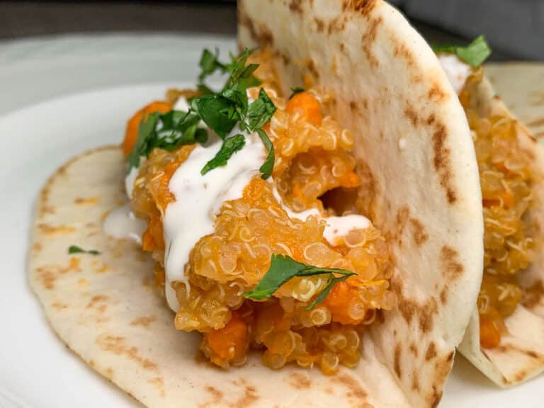 Spicy Quinoa Sweet Potato Tacos
