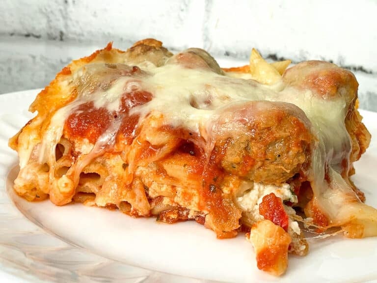 penne meatball casserole