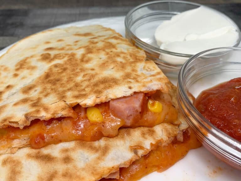 ham corn quesadillas