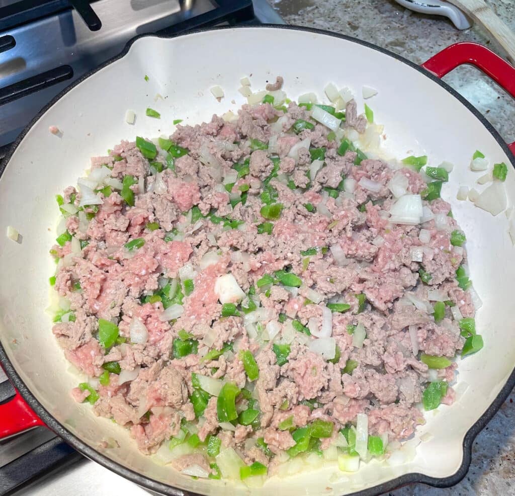 turkey mixture in skillet