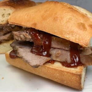 bbq tri-tip sandwich