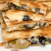 three olive quesadillas