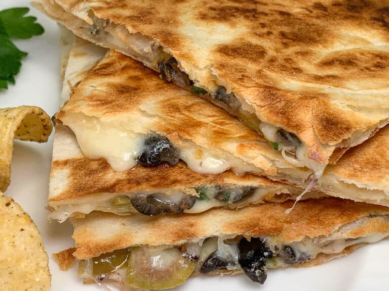 three olive quesadillas