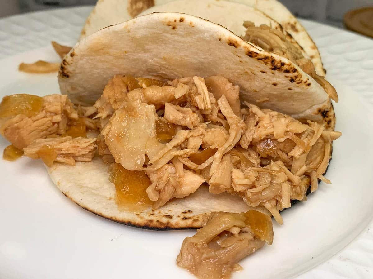 honey bourbon chicken tacos