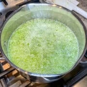 jelly mixture in saucepan