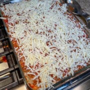 lasagna ready for the oven