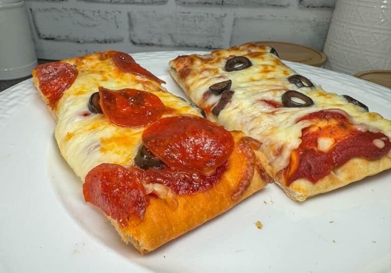 slices of pizza on a plate