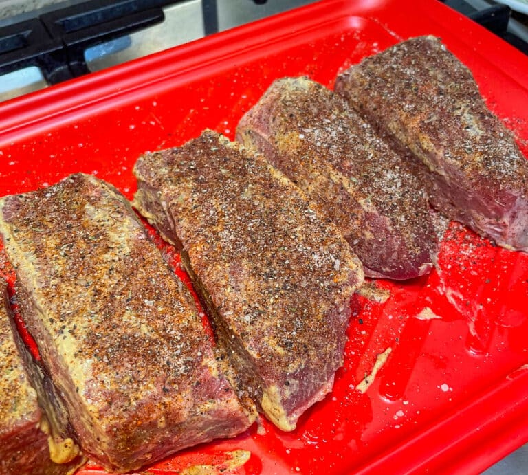 seasoning on boneless beef ribs