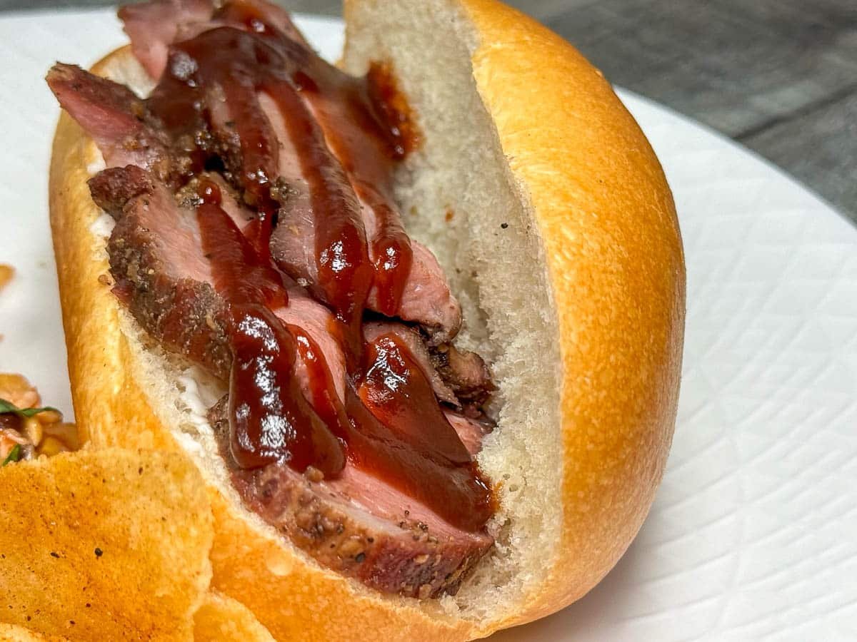 smoked bbq tri tip sandwiches