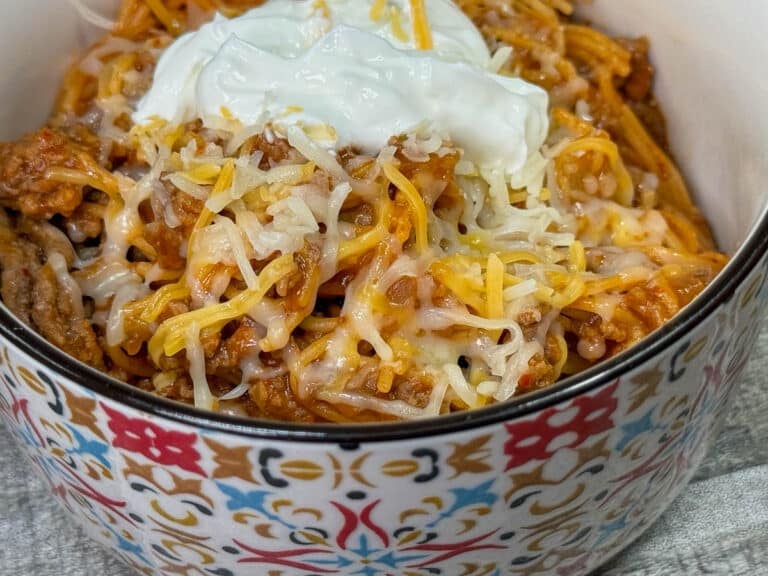 Beef Enchilada Fideo Skillet