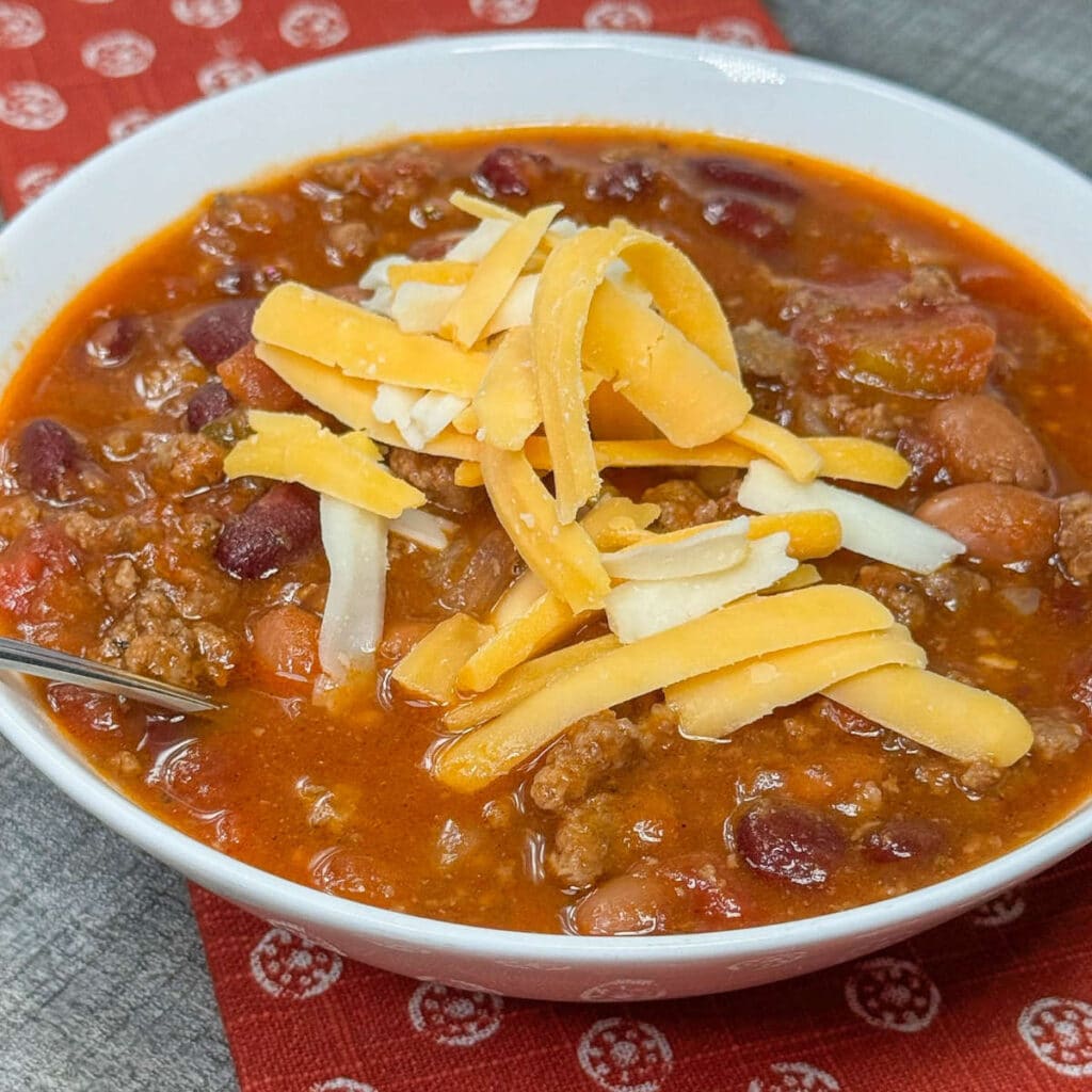beef pork sausage chili