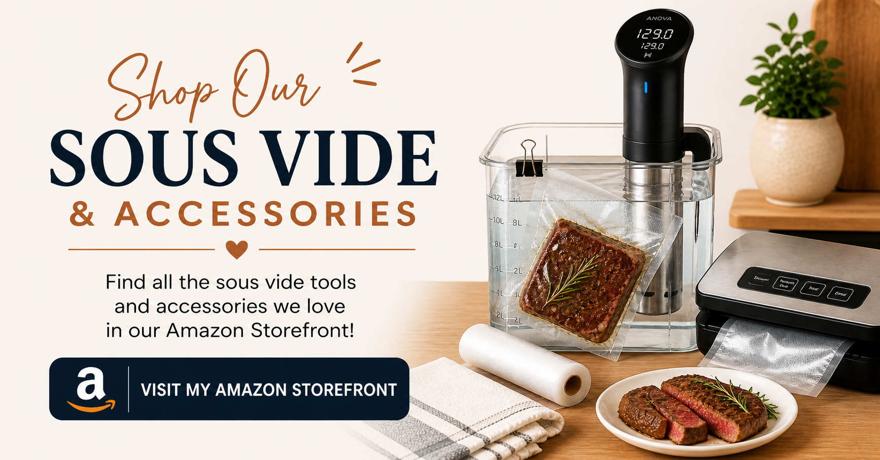 Shop our favorite sous vide tools and accessories on Amazon